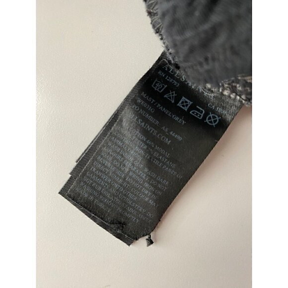 Allsaints Mast Fit Panel Gray Skinny Jeans 27 new without tags - Picture 10 of 11